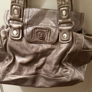 Marc by Marc Jacobs Silver Leather Quinn Satchel